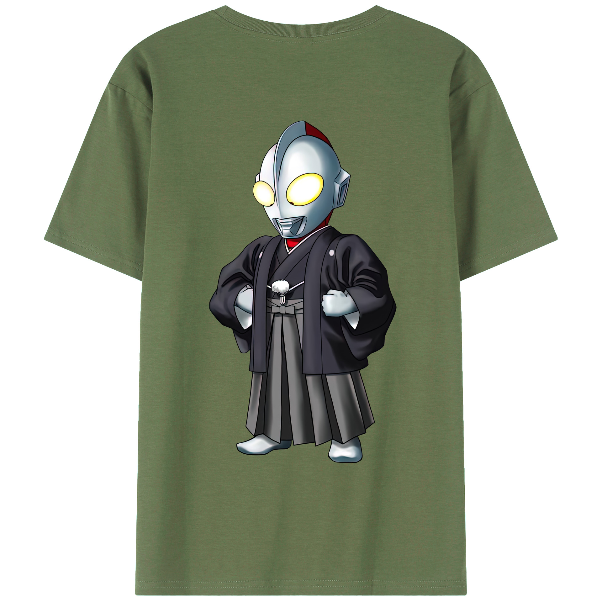 （画像用） ウルトラマン Ultraman 綿100％ メンズ半袖Tシャツ（バックプリント） 通気性